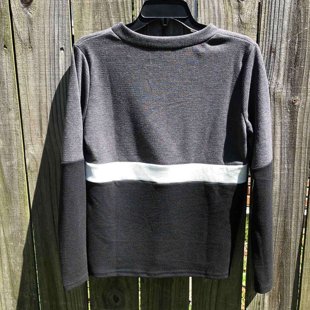 Long sleeve Black colorblock Sweater Lumiere